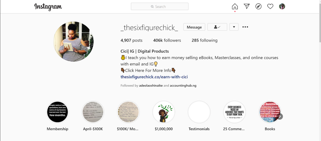 Instagram marketing - Six Figure Chick